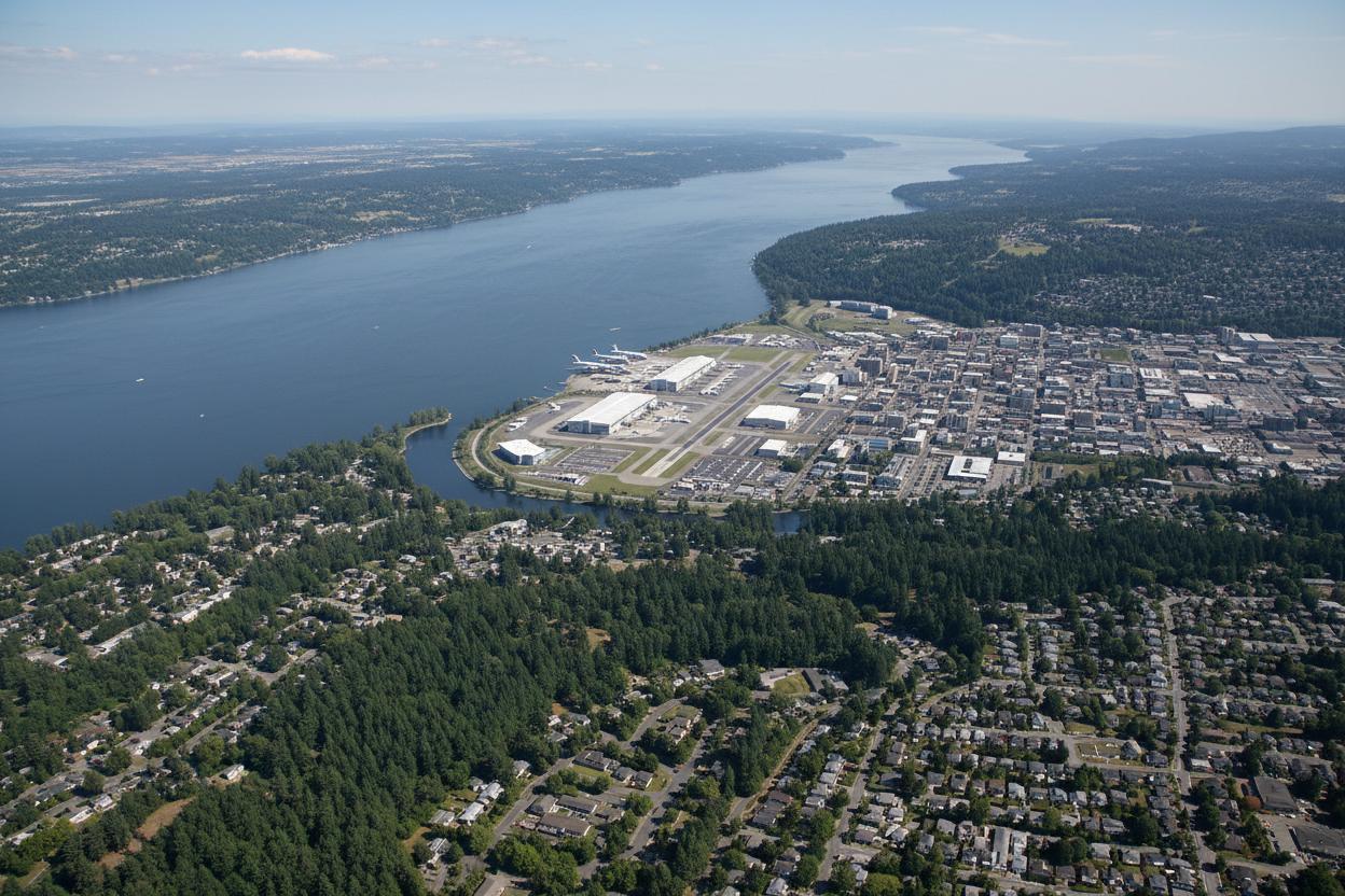 Aerial view of Renton, Washington
